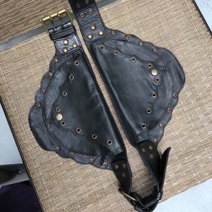 Leather Hip Pouch Belt Bag - Gypsy Boho